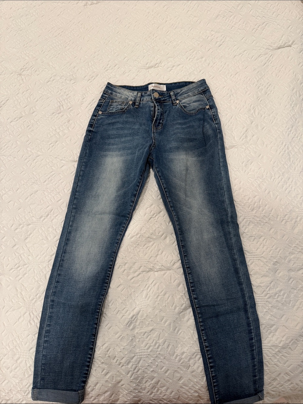 Bamboo Traders Women's Skinny Jeans - Medium Faded Blue
